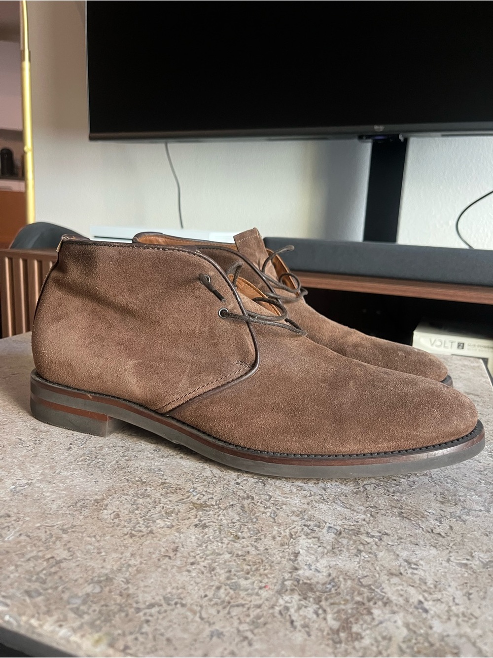 Aquatalia Brown Suede Chukka Boots